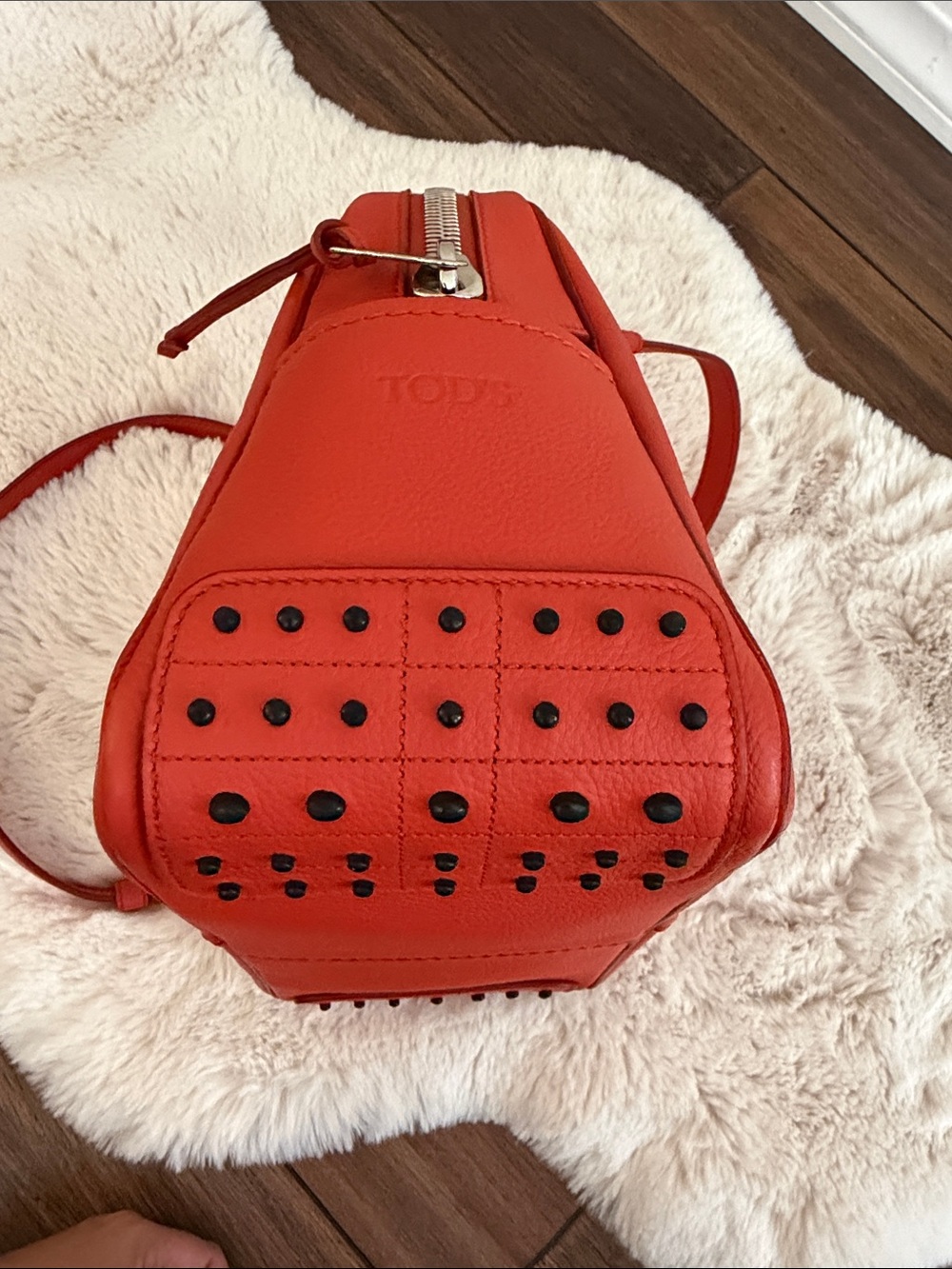 Tod's Miky Bauletto (D-Styling) Satchel - Red-Orange Women Bag - Picture 5 of 8